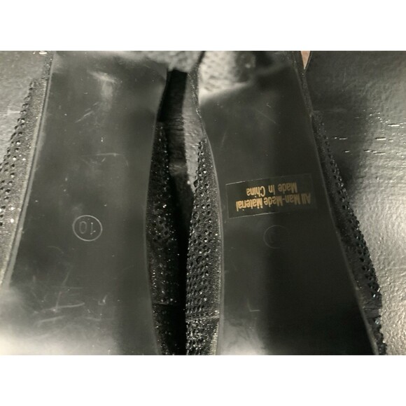 Bella Luna Black Rhinestone Sling-Back Size 10 Pumps - Picture 6 of 6